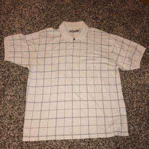 Off white colored polo with stripes